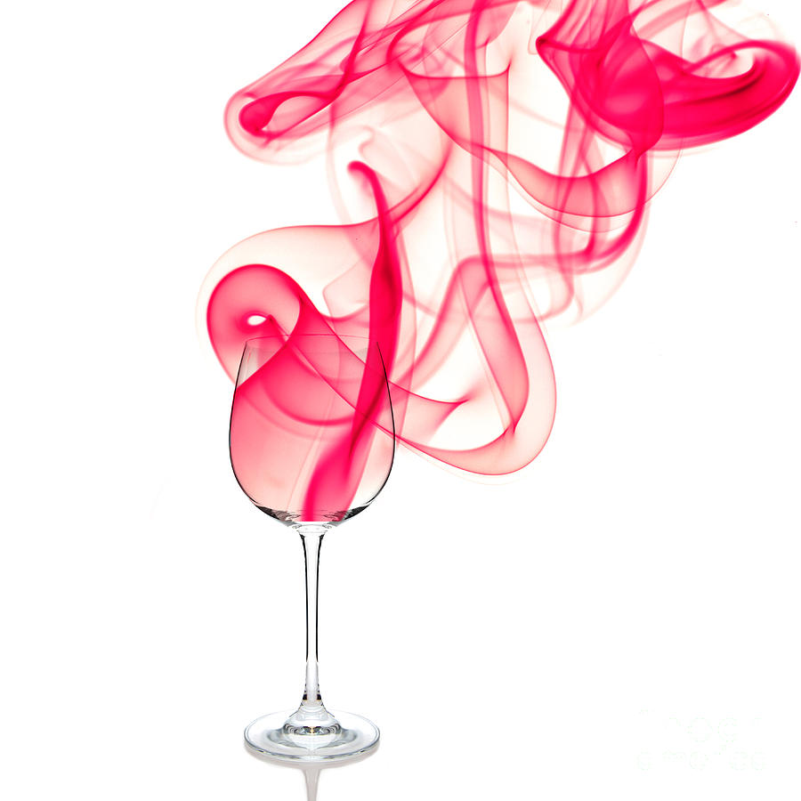 Red Wine Smoke Photography Photograph by Sabine Jacobs