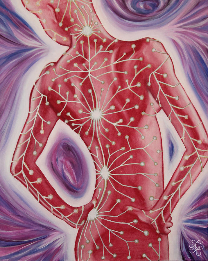 Nude Painting - Red Woman by Karen Kliethermes