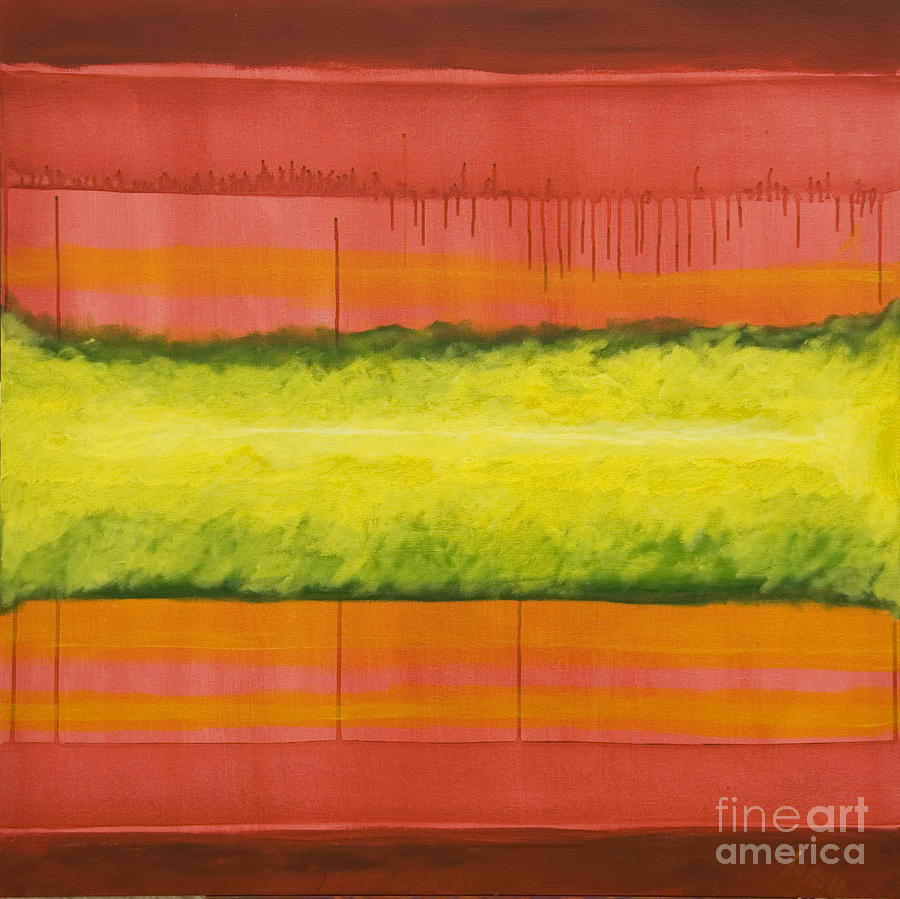 Red Yellow And Green Painting by James Lavott