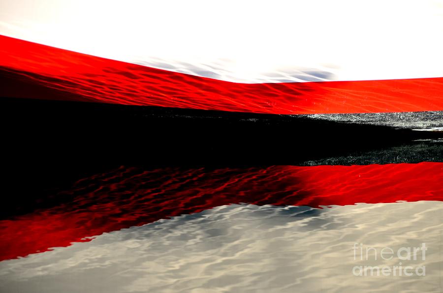 Abstract Photograph - RedBlackRed Curve by Newel Hunter