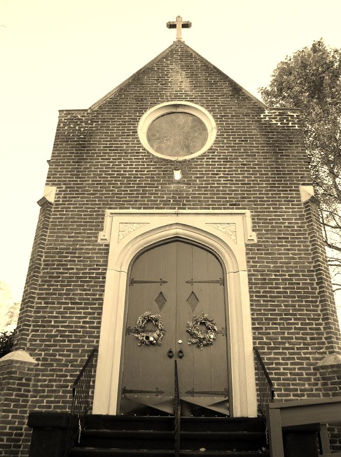 Redeemer Lutheran Church in Sepia Photograph by Cynthia  Clark