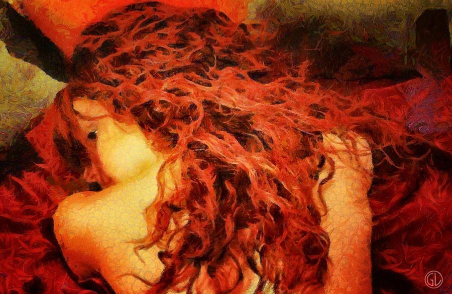 Redhead Digital Art by Gun Legler