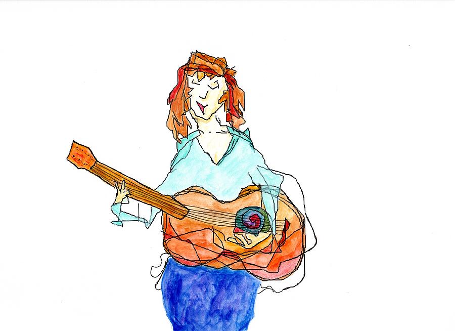 Redhead player Painting by Jim Taylor