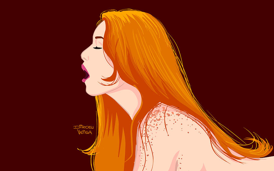 Redhead Woman Digital Art By Dirceu Veiga Fine Art America 