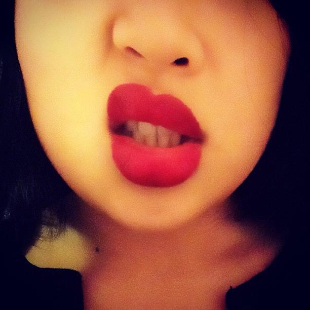 #redlips #playinwithlipstick Photograph by Liana Huynh