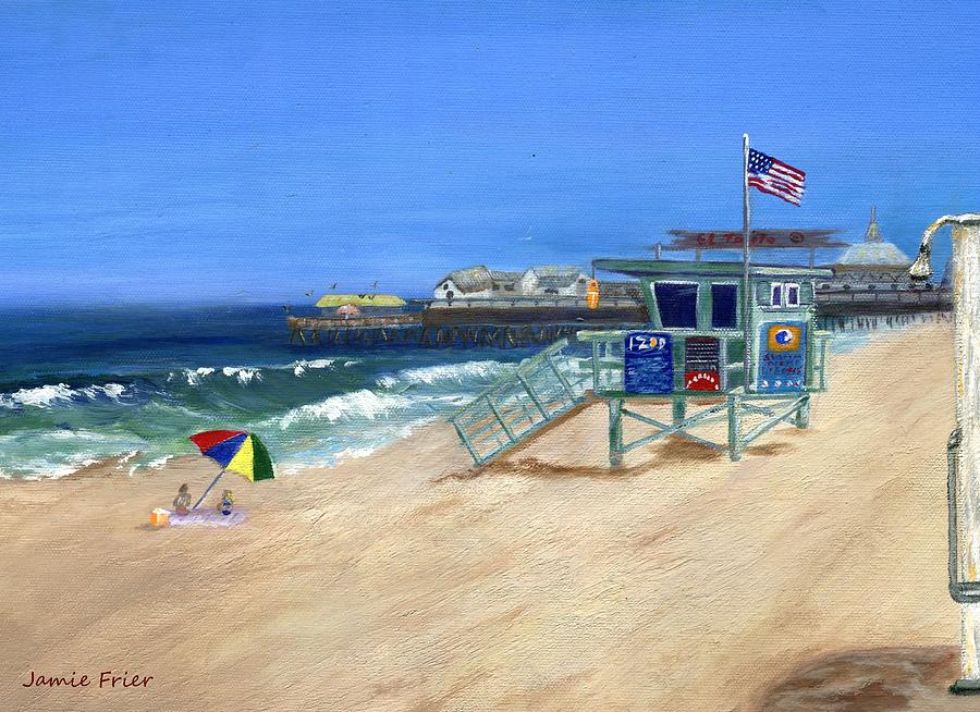 Redondo Beach Lifeguard  Painting by Jamie Frier