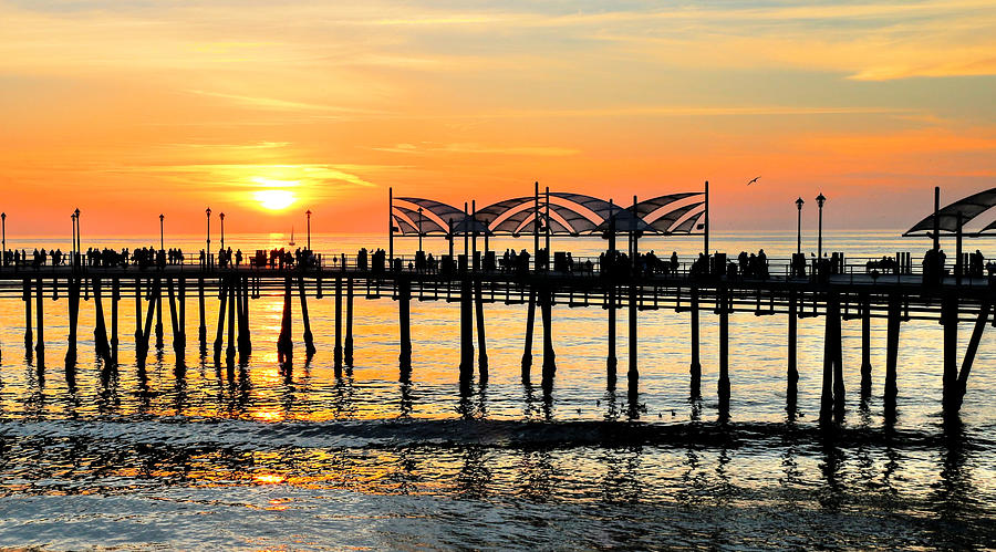 Redondo Beach Sunset Photograph by Michael Hope