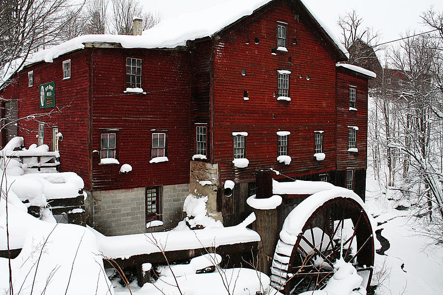 Winter Photograph - Redreaming New Hope Mill by Wendy Bandurski-Miller
