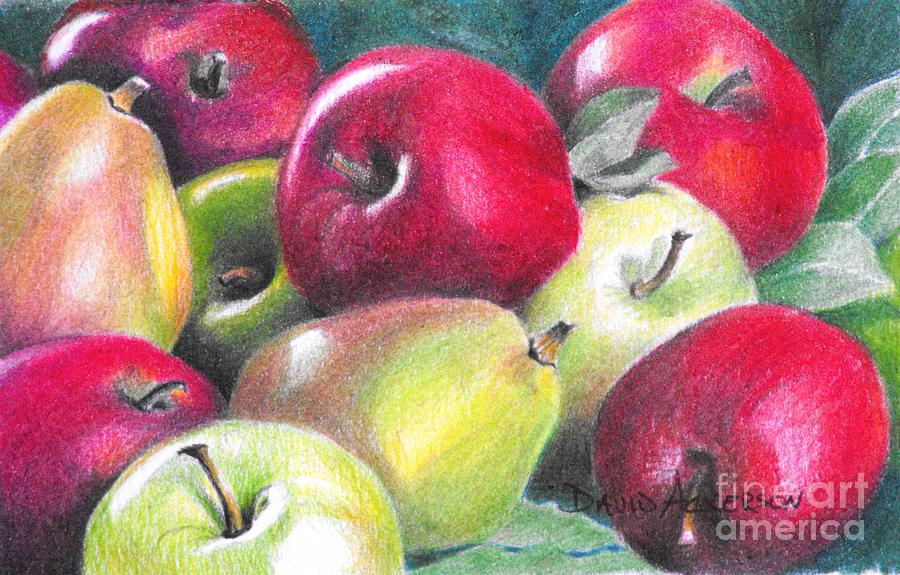 Reds and Greens Drawing by David Ackerson
