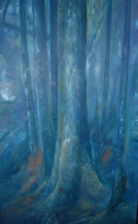 Redwood nocturne Painting by Richard Hinger