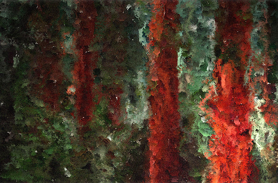 Abstract Painting - Redwoods by Bob Atkinson