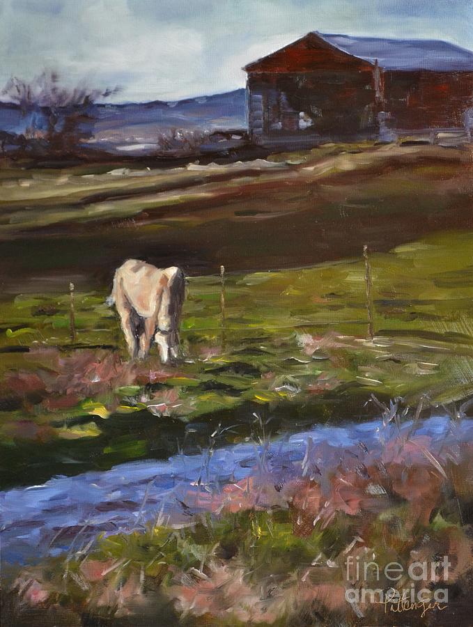 Claude Monet Painting - Reecer Creek Barn by Lori Pittenger