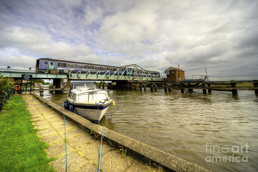 Bridge Photograph - Reedham Swing Bridge  by Rob Hawkins