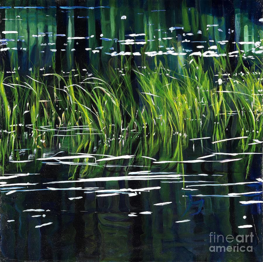 Nature Painting - Reeds by Carina Mascarelli