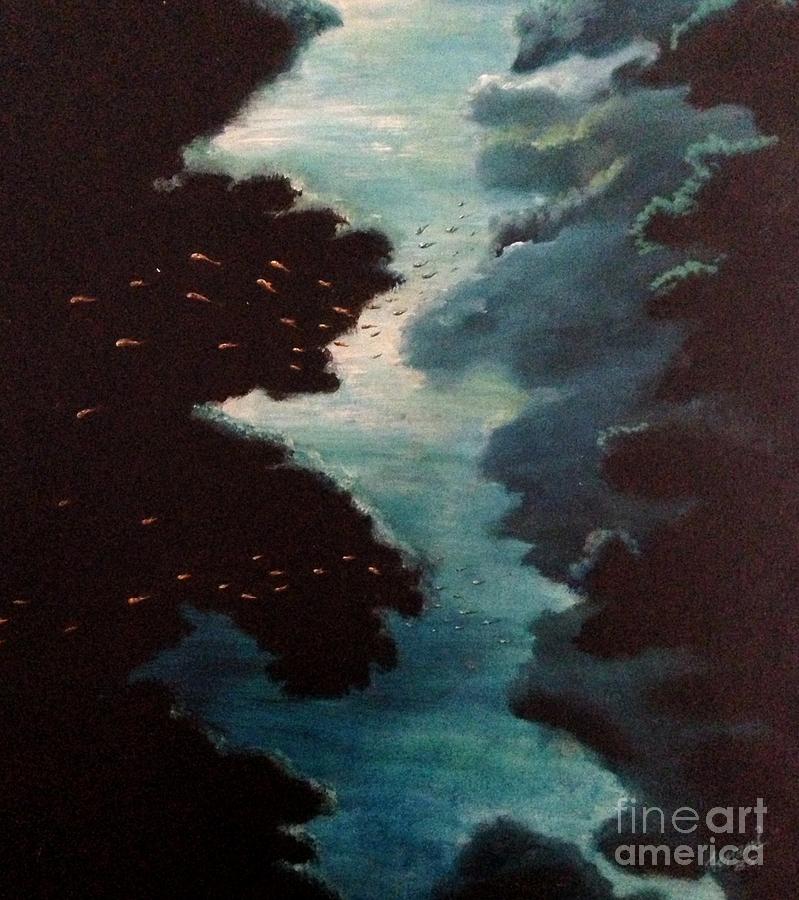 Reef Pohnpei Painting by Karen  Ferrand Carroll