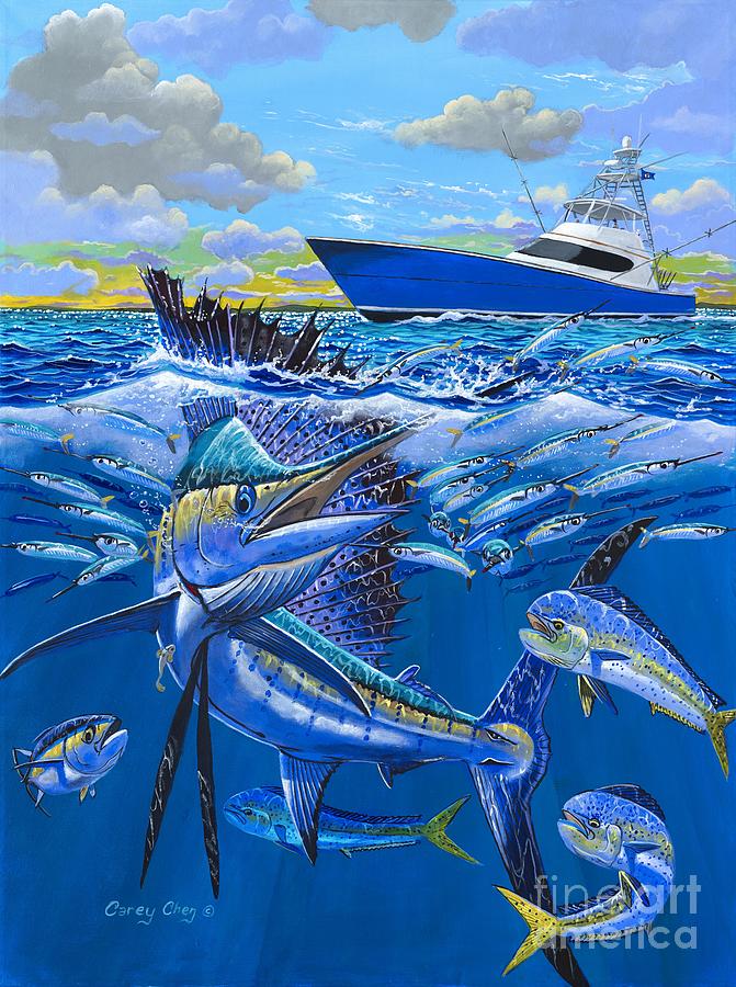 Reef sail OFF00151 Painting by Carey Chen