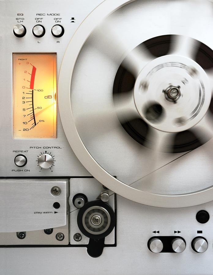 Vintage Photograph - Reel to Reel by Jim Hughes