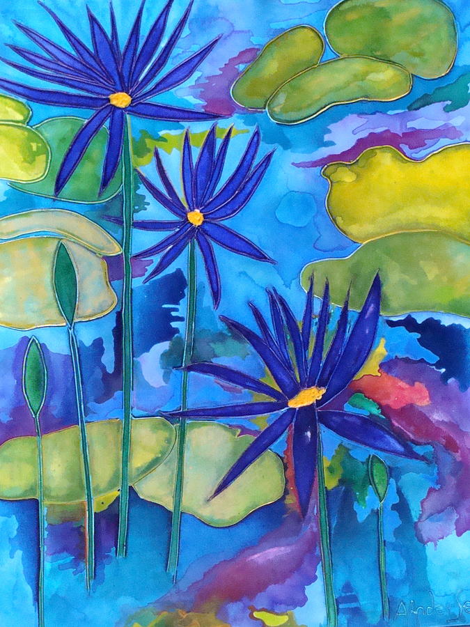 Flower Painting - Refections of Colour by Antoinette  Andersen