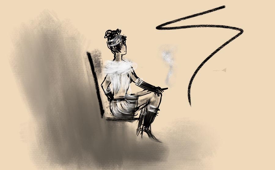 Refined woman Drawing by Miroslaw  Chelchowski