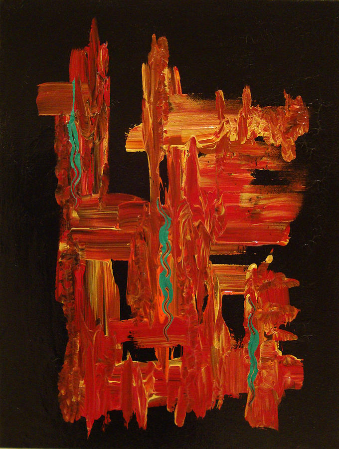 Abstract Painting - Refining Fire by Jay Strong