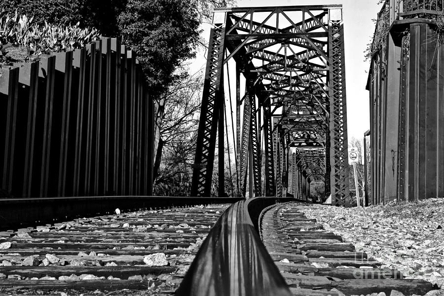 Reflection Of Strength 6th Street Railroad Bridge  Augusta Georgia Art Photograph by Reid Callaway