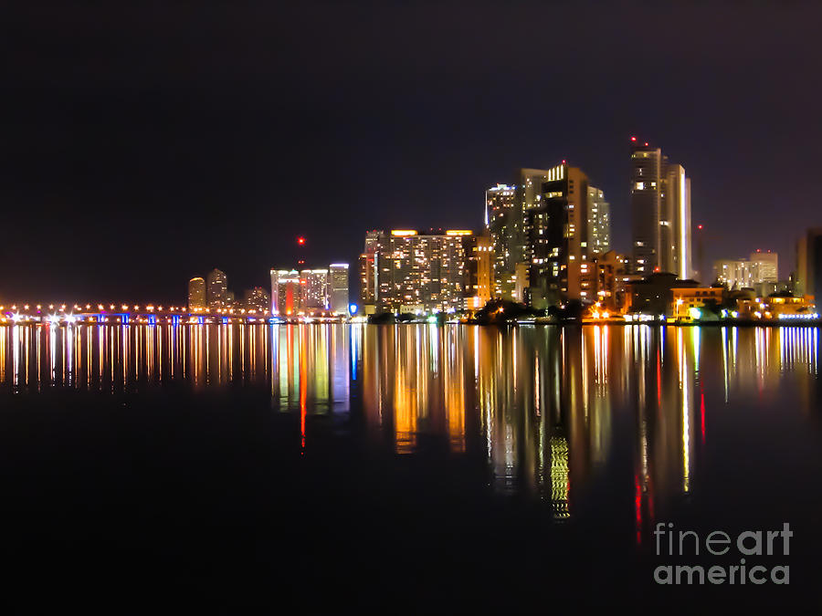 Reflecting City Lights Photograph by Rene Triay FineArt Photos