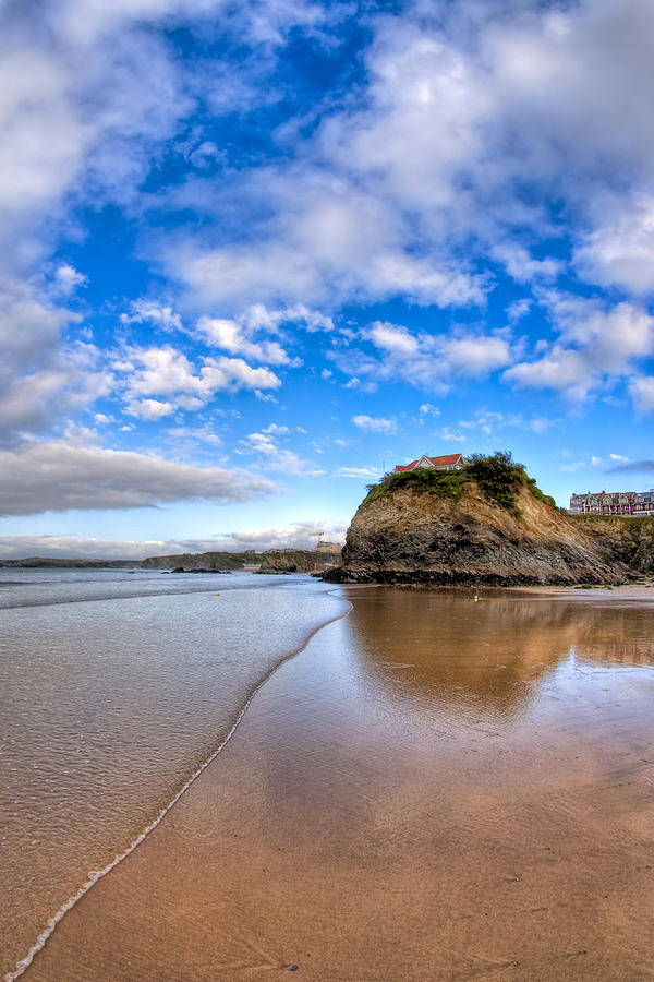 Reflecting On Towan Beach - Newquay Photograph by Mark Tisdale