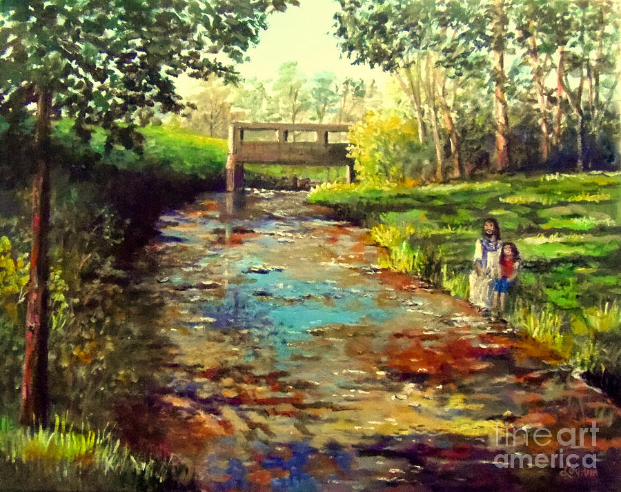 Bridge Painting - Reflecting with the Master by Lou Ann Bagnall