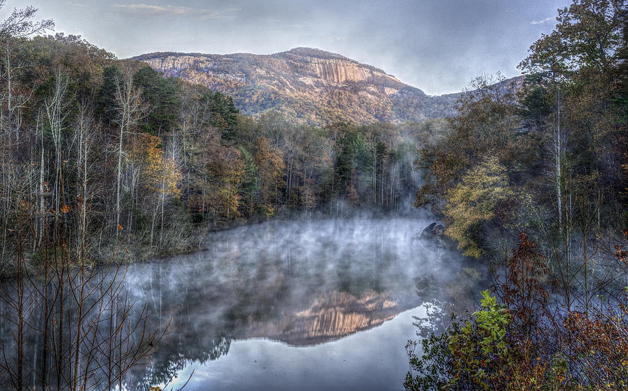 Reflection and Fog Photograph by David Waldrop
