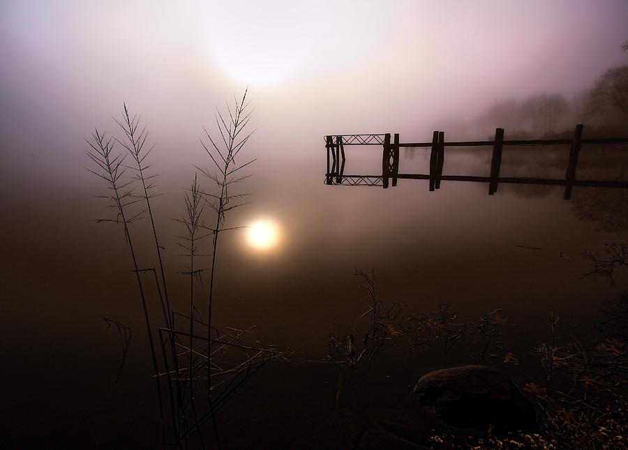 Landscape Photograph - Reflection and Fog by Thomas J Martin