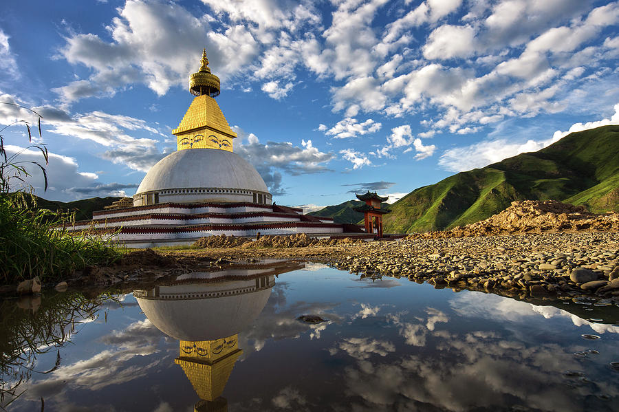 Reflection-golog-tibet Photograph by Hnh Images