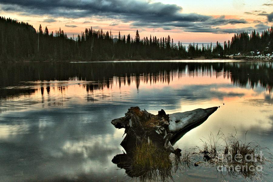 Reflection Lake Sunset Photograph by Adam Jewell