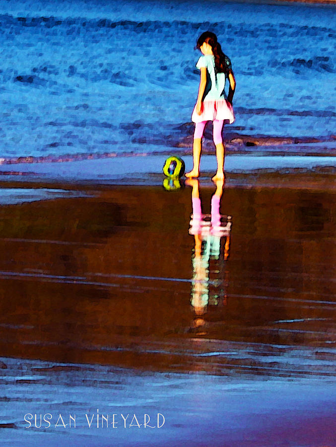 Reflection of a Young Girl Digital Art by Susan Vineyard