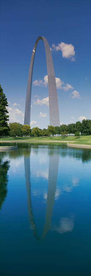 St. Louis Photograph - Reflection Of An Arch Structure by Panoramic Images