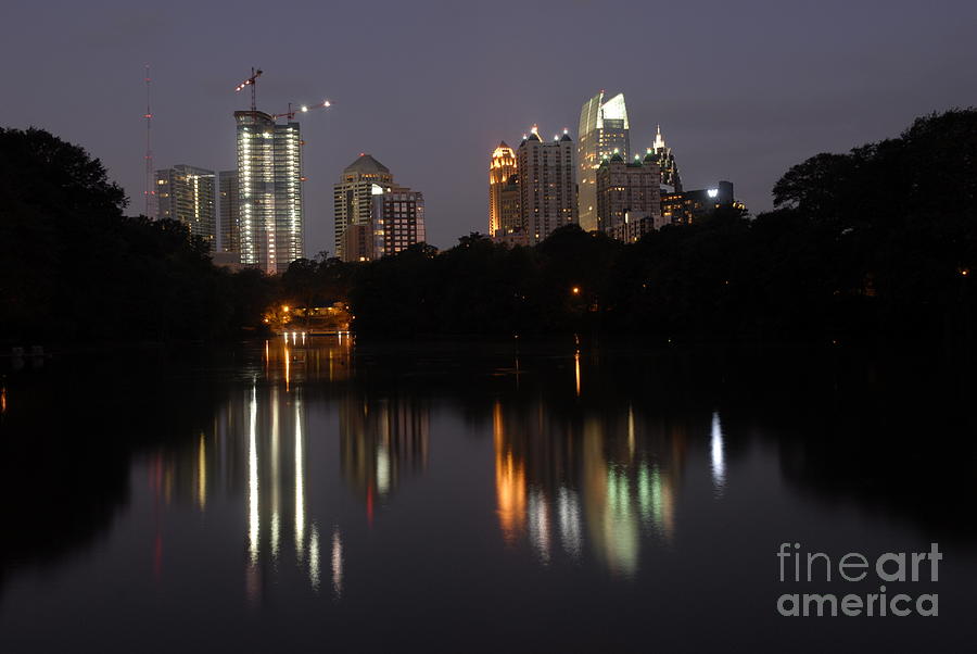 Reflection of Atlanta Skyline  Photograph by Willie Harper