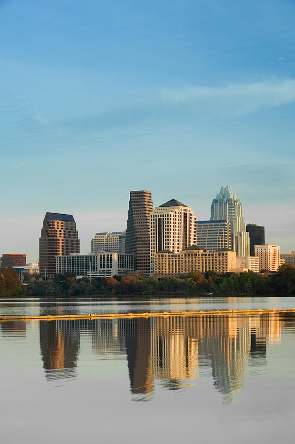 Reflection Of Buildings In Water, Town Photograph by Panoramic Images ...