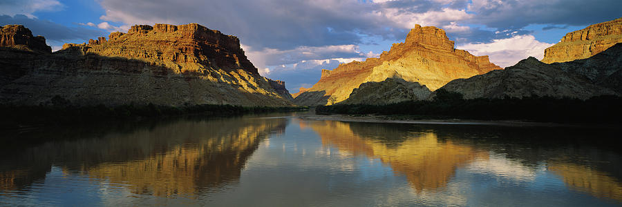 Reflection Of Cliffs In River Photograph by Panoramic Images