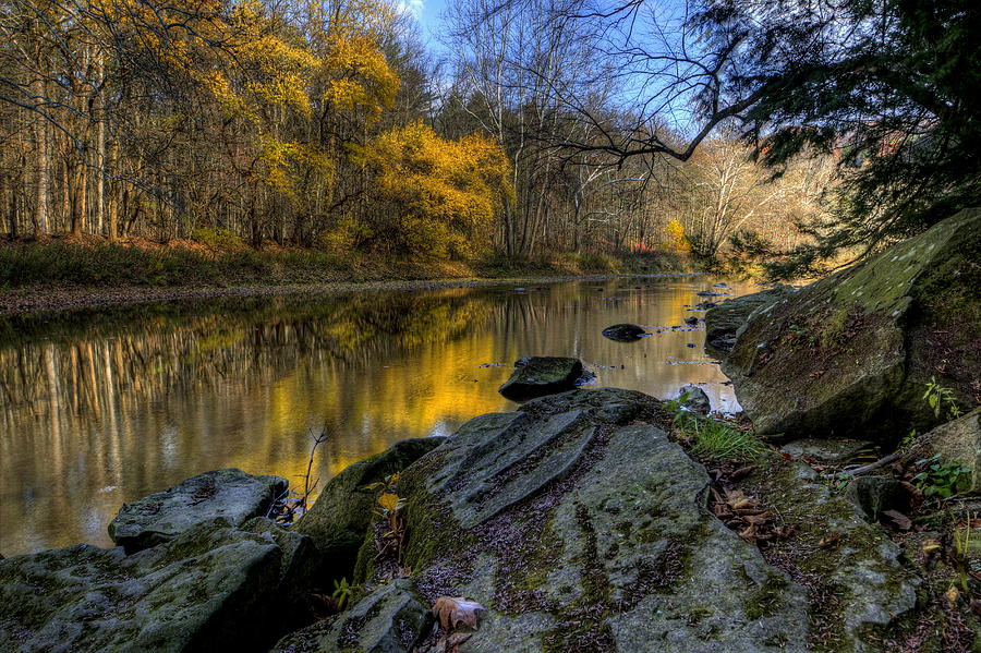 Reflection of Fall Beauty Photograph by David Dufresne