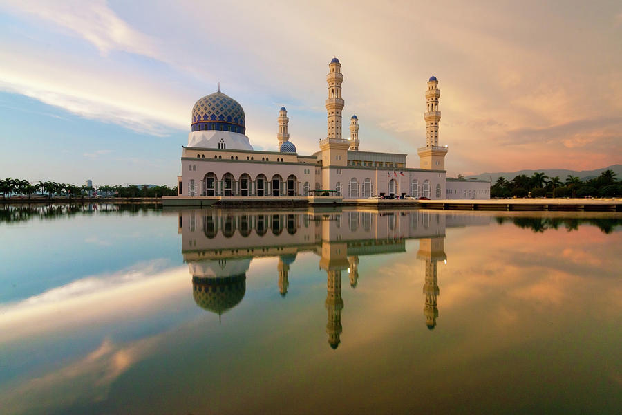 Reflection Of Mosque At Sabah, Borneo Photograph by Macbrian Mun
