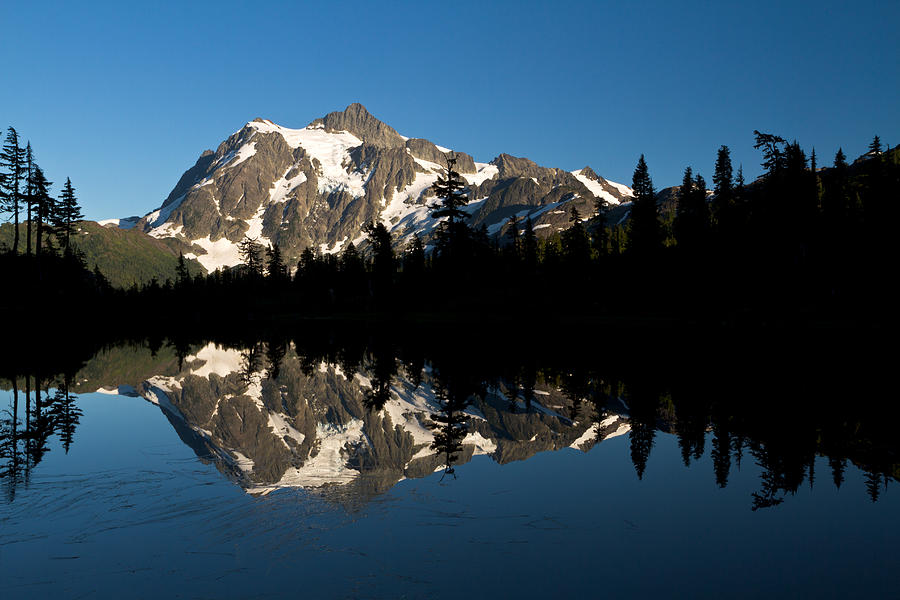 Reflection of Mount Shuksan in Picture Lake Photograph by Michael Russell