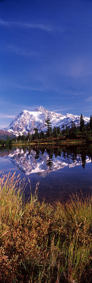 North Cascades National Park Photograph - Reflection Of Mountains In A Lake, Mt by Panoramic Images