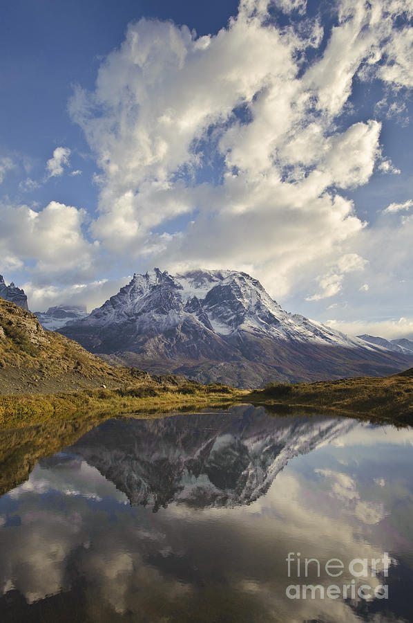 Reflection Of Mt Almirante Nieto, Chile Photograph by John Shaw
