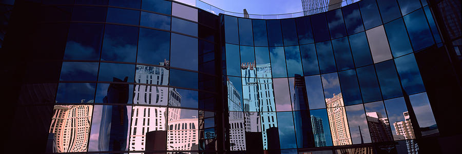 Las Vegas Photograph - Reflection Of Skyscrapers by Panoramic Images