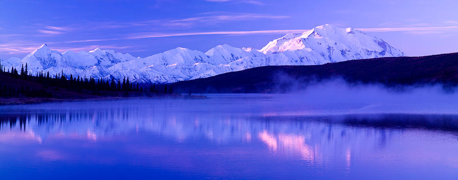 Denali National Park Photograph - Reflection Of Snow Covered Mountains by Panoramic Images