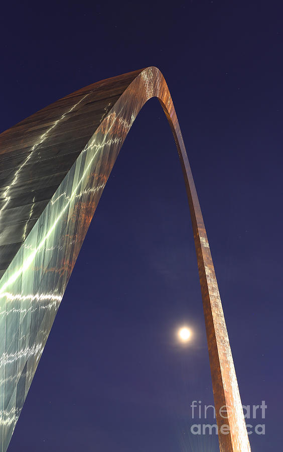 Reflection of Thunder on the Arch - The Gateway Arch - St. Louis Arch Photograph by Lee Dos Santos
