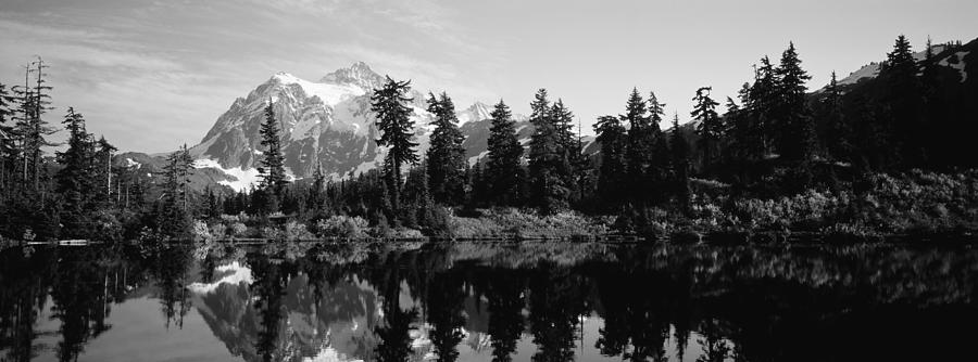 North Cascades National Park Photograph - Reflection Of Trees And Mountains by Panoramic Images