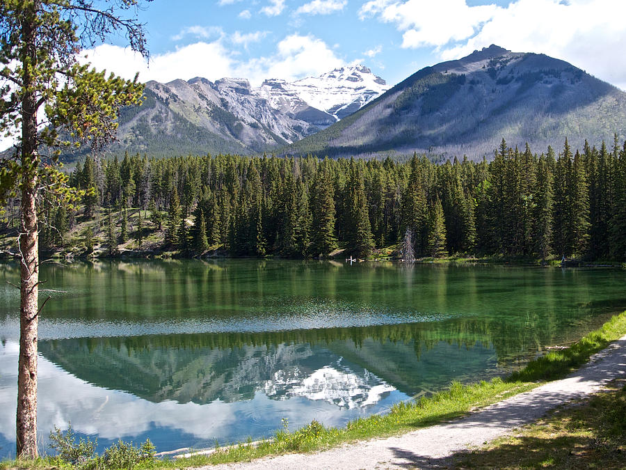 Reflection One along Johnson Lake Loop Trail in Banff National Park ...