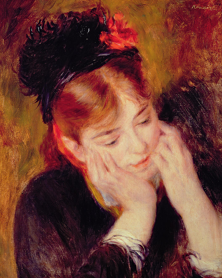 Pierre Auguste Renoir Painting - Reflection by Pierre Auguste Renoir
