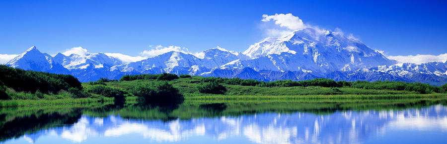 Denali National Park Photograph - Reflection Pond, Mount Mckinley, Denali by Panoramic Images