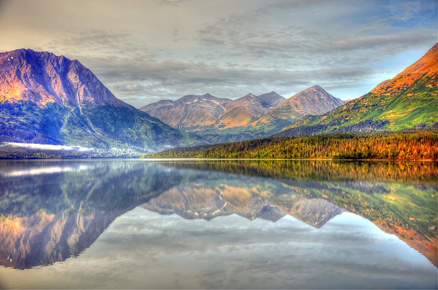 Mountain Photograph - Reflections Along The Seward Highway - Alaska by Bruce Friedman